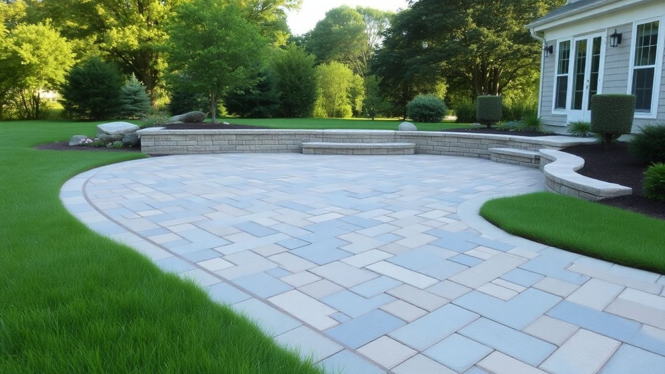 Custom stone patio design and installation Falmouth MA