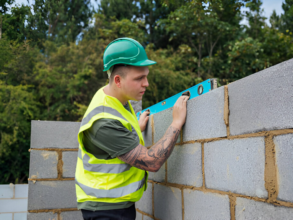 stone wall installation