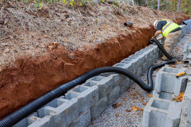 retaining wall installation