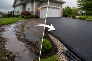 New Driveway Improve Drainage