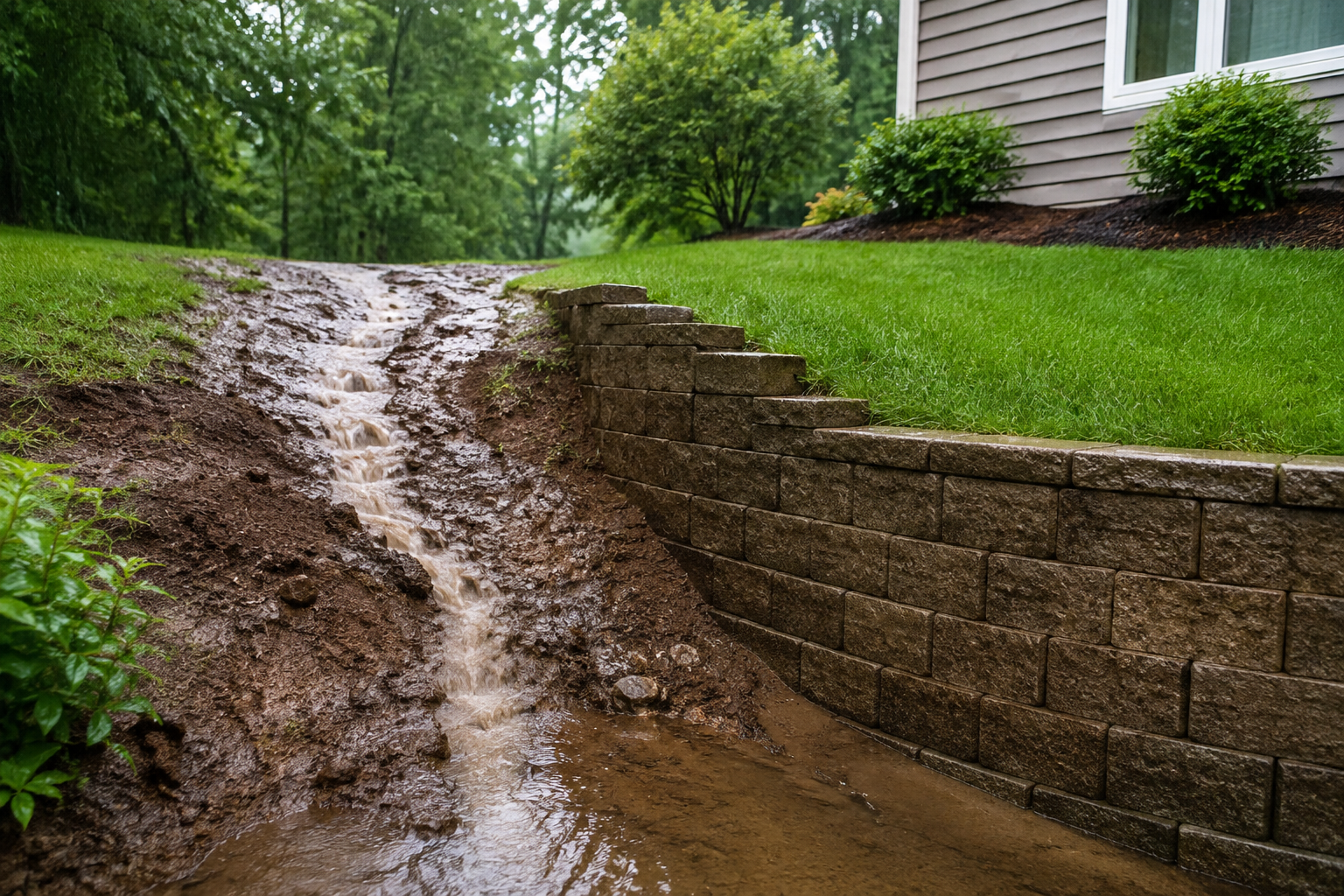 Retaining Walls for Yard Soil Erosion