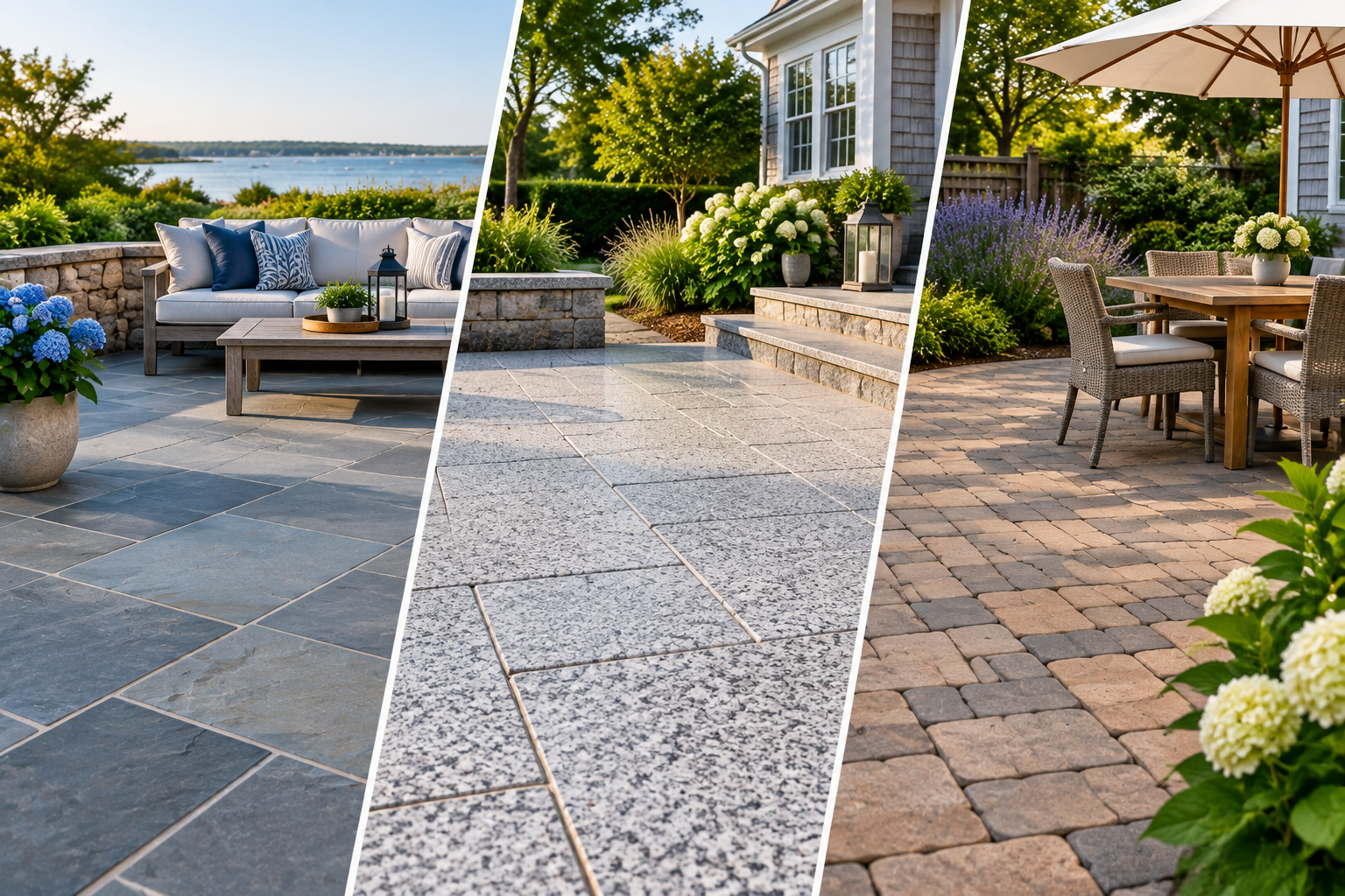 Choose Bluestone, Granite, or Pavers